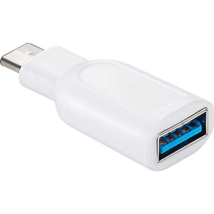 Adaptor USB 3.0 A mama - USB Type C tata alb Goobay