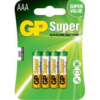 Baterii alcaline R3 AAA 4buc/blister Super GP