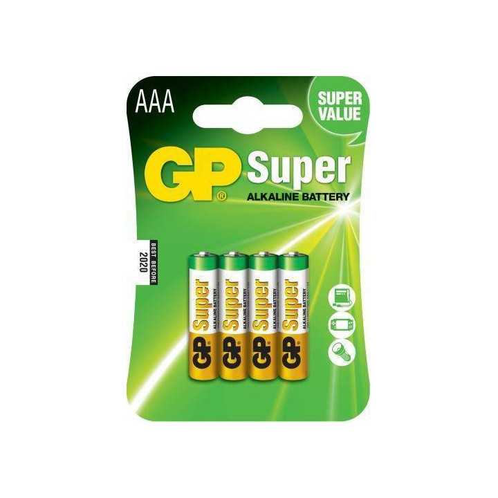 Baterii alcaline R3 AAA 4buc/blister Super GP