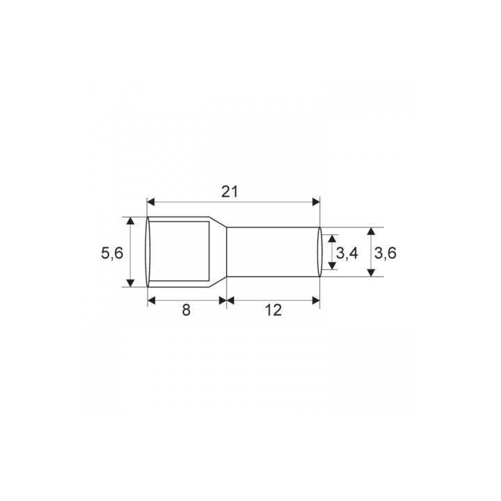Varf terminal cablu de 6 mm verde