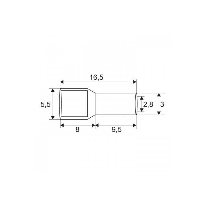 Varf terminal cablu de 4 mm gri