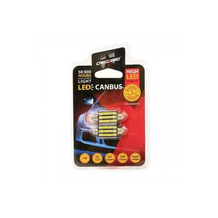 LED Sofit Canbus 41mm Plafoniera numar de inmatriculare 12V 3W 252lm CAN119 set 2buc Carguard
