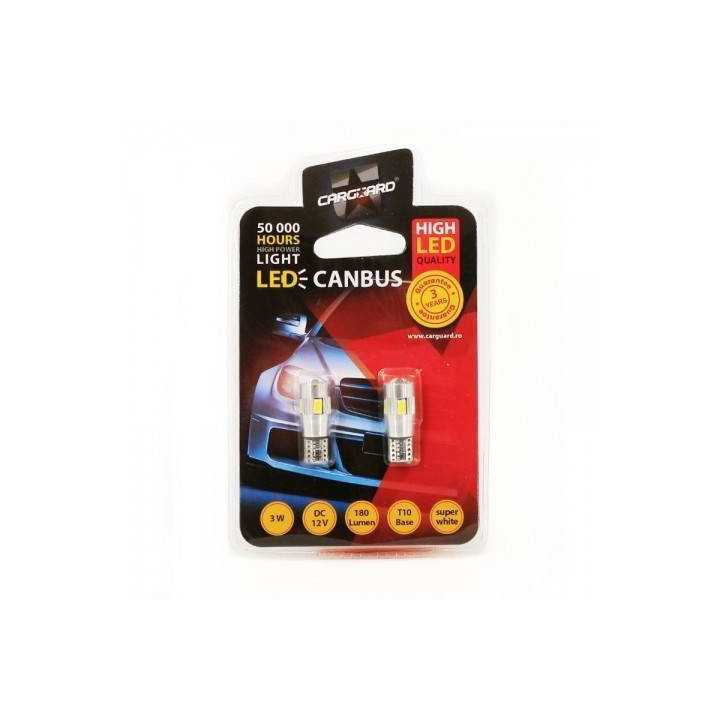 LED de Pozitie Canbus T10 12V 3W 180lm 6000K set 2buc CAN120 Carguard