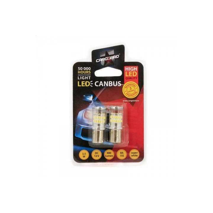 LED de frana Canbus BA15S 12V 3.5W 400lm 6000K set 2buc CAN122 Carguard