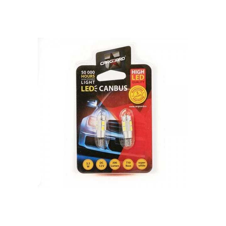 LED de Pozitie Canbus T10 12V 3.5W 300lm 6000K set 2buc CAN121 Carguard
