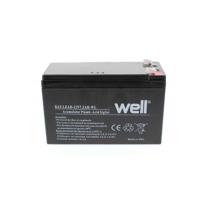 Acumulator plumb acid 12V 7.2Ah Well