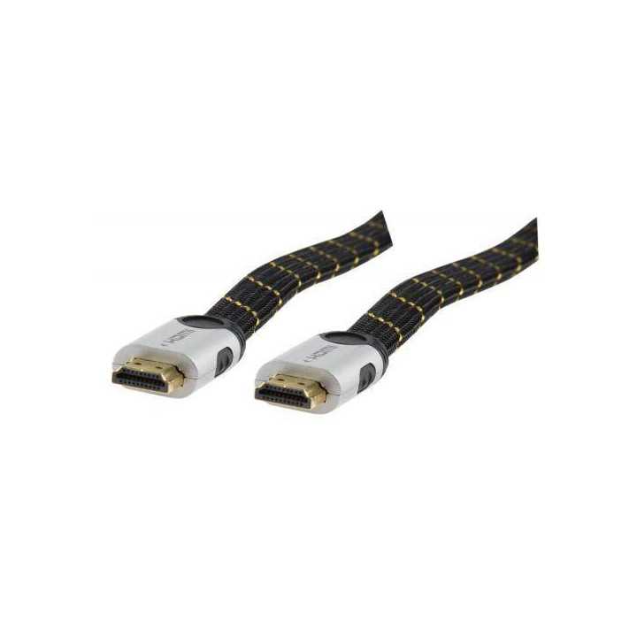 Cablu HDMI 19p tata - HDMI 19p tata metal 1.5m plat HDMI High speed Valueline
