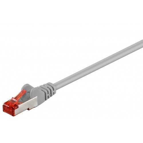 Cablu CAT6 PiMF SFTP 2m 2x RJ45 cupru ecranat gri Goobay