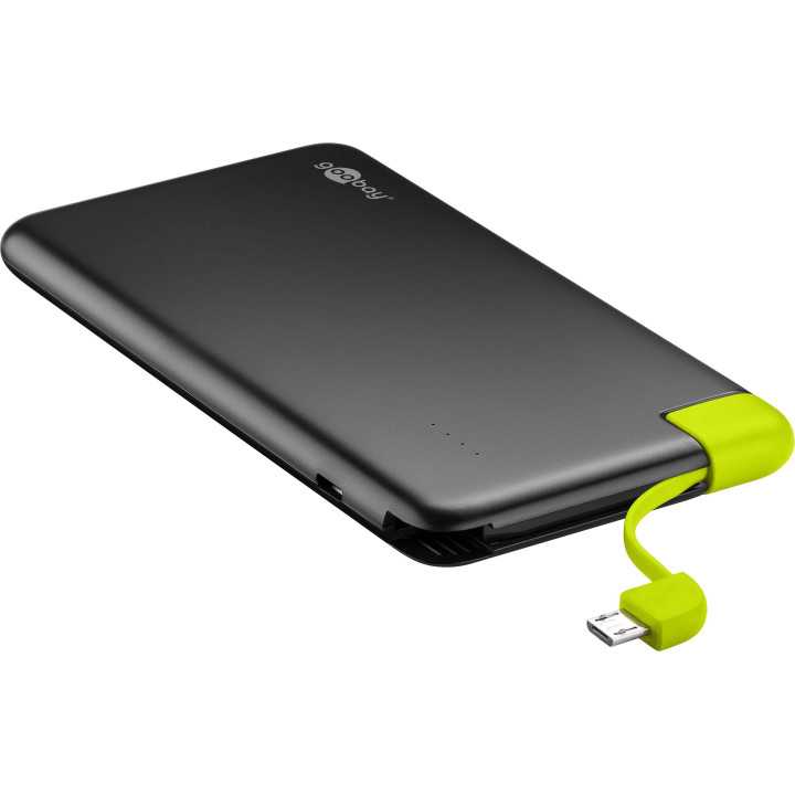 Acumulator portabil powerbank Li-polimer 4000mAh cu cablu micro USB Goobay