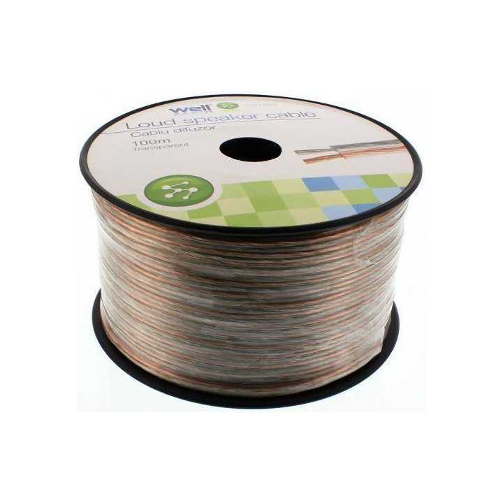 Cablu difuzor transparent 2x0.75mm Well