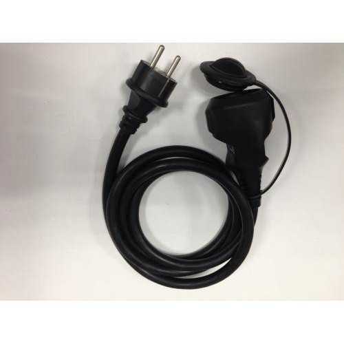Cablu prelungitor 10m 1.5mm negru IP44 Well