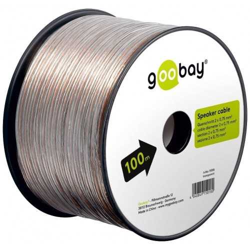 Cablu boxe 2x0.75mm transparent CCA Goobay