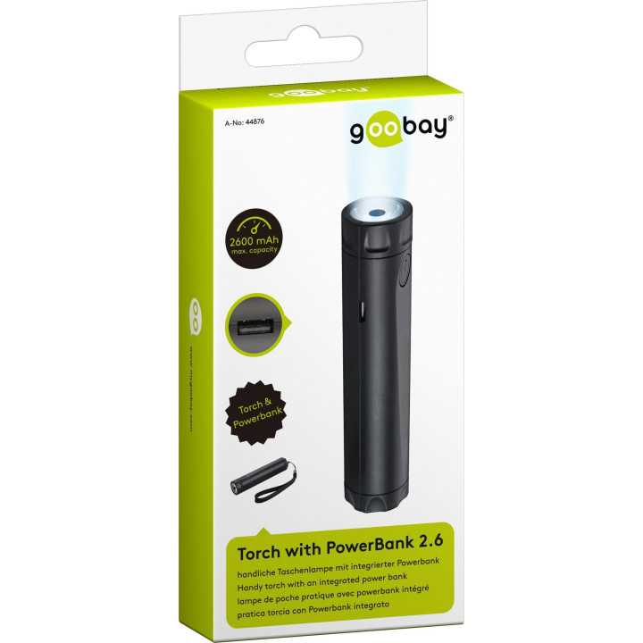 Lanterna cu acumulator 2600mAh LED Goobay