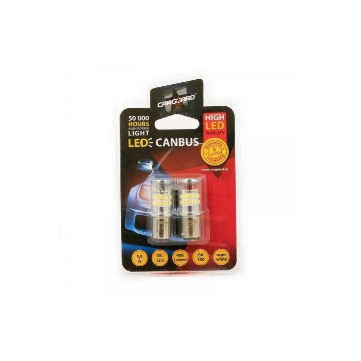 LED de frana STOP +FRANA CANBUS BA15D 12V 3.5W 400lm 6000K set 2buc CAN124 Carguard