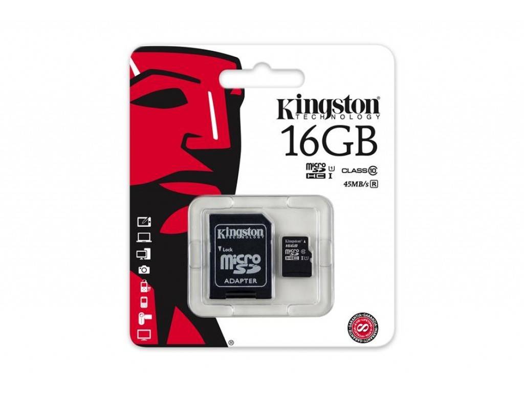 Card microSD 16GB Clasa 10 Kingston
