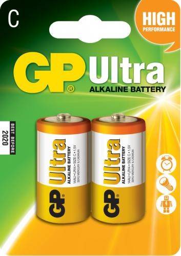 Baterii alcaline R14 C 2buc blister Ultra GP