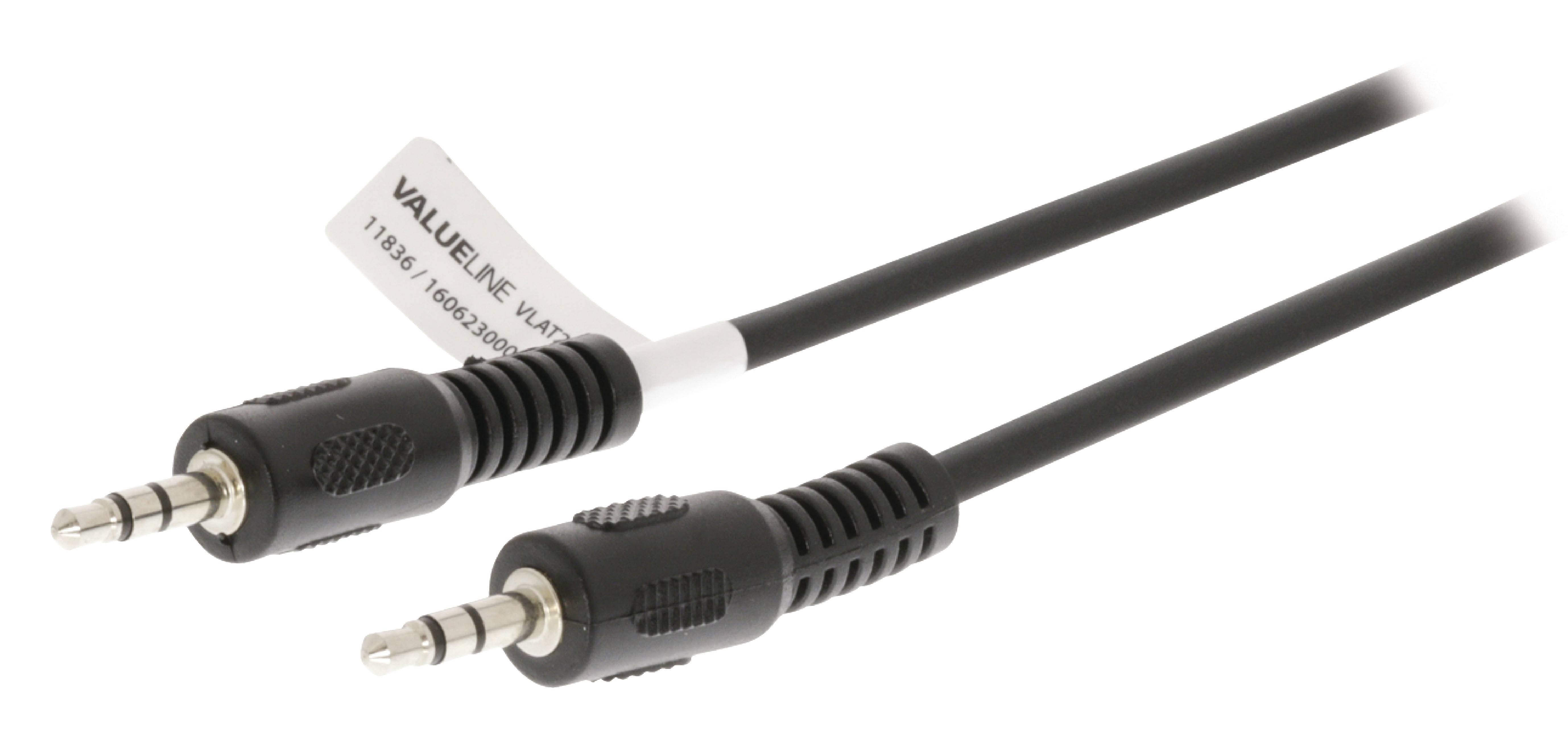 Cablu audio stereo 3.5mm tata - 3.5mm tata 1.5m negru Valueline
