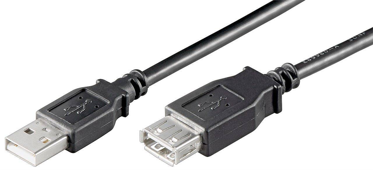 Cablu prelungitor USB A tata USB A mama 1.8m cupru USB 2.0 480Mbit/s Goobay