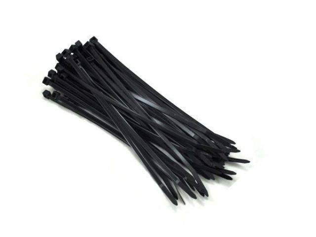 Coliere plastic fasete legatura UV rezistente negre 2.5x200mm PROLINE