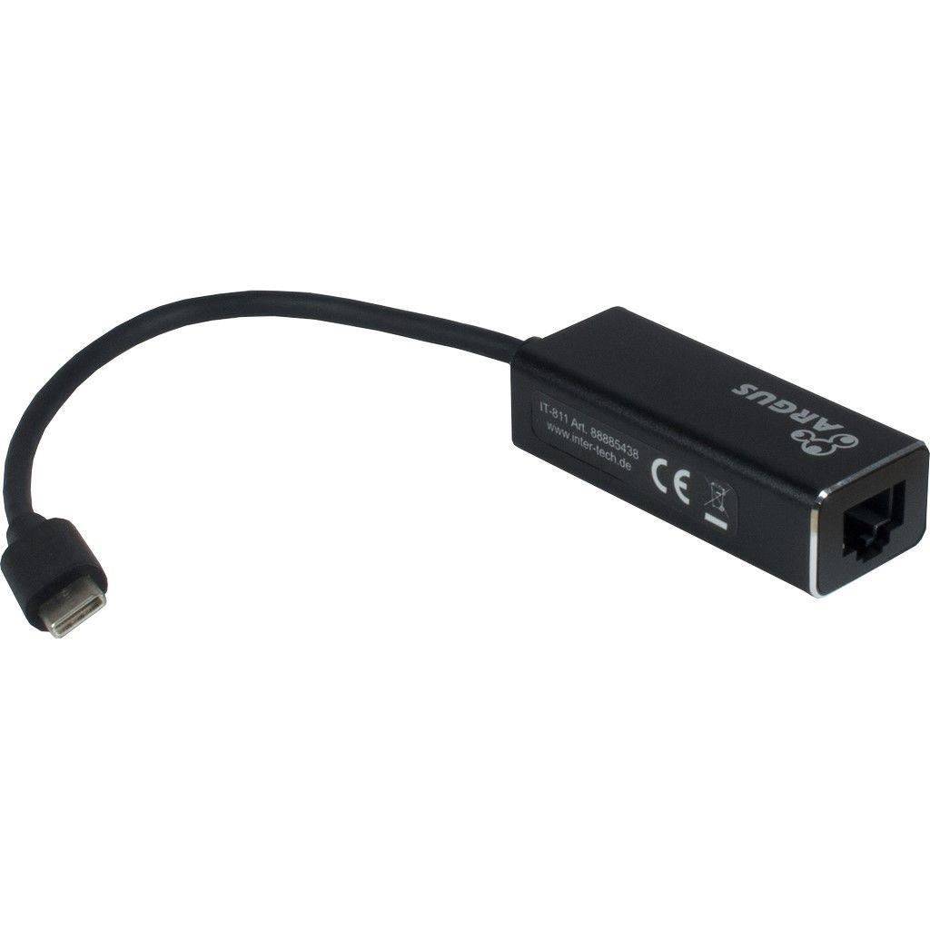 Adaptor Retea Gigabit RJ45 USB 3.0 tip C Inter-Tech Argus IT-811