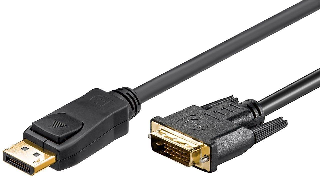 Cablu Displayport 1.2 - DVI-D tata-tata aurit 2m GOOBAY