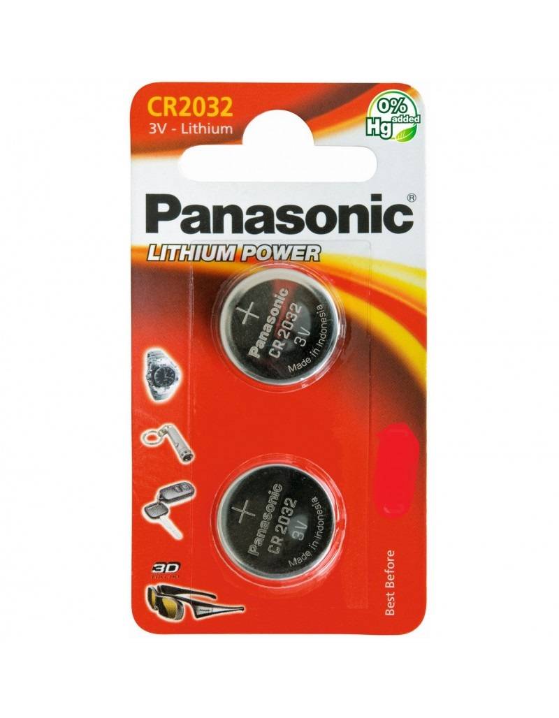 Baterii CR2032 Panasonic 3V LITHIUM 20×3.2mm 2buc blister