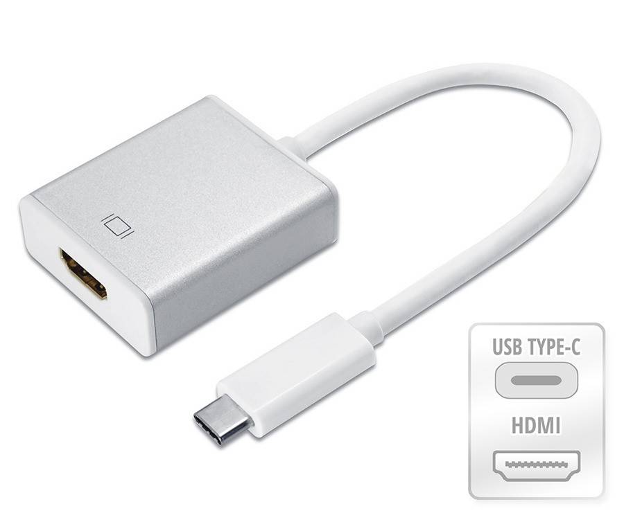 Cablu adaptor convertor semnal de la USB type C 3.1 tata la HDMI A mama Full HD 1920x1080P