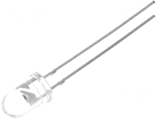 LED 5mm ultraviolet λd 380-390nm 15° 20mA 8÷10mW Montare THT OPTOSUPPLY OSV3SL5111A