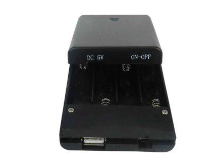 Suport baterii AA R6 x4buc cu suport si capac cu terminal mama USB A COMF SBH341-3S/USB