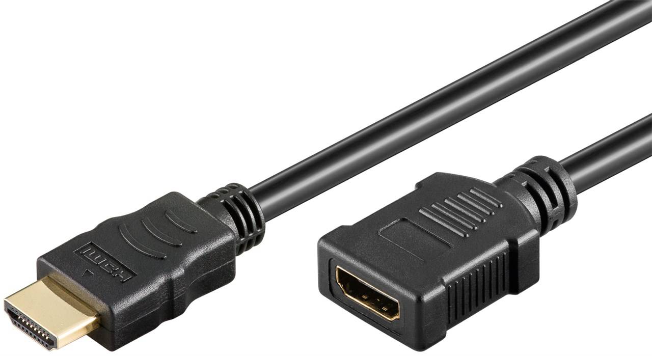 Cablu prelungitor HDMI 1.4v 1m mama-tata 4K Ultra HD 2160p 60Hz 3D Ethernet ARC Goobay