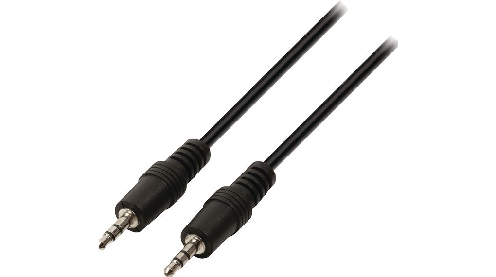 Cablu audio Jack Stereo 3.5 mm tata - Jack Stereo 3.5 mm tata negru 2m Valueline