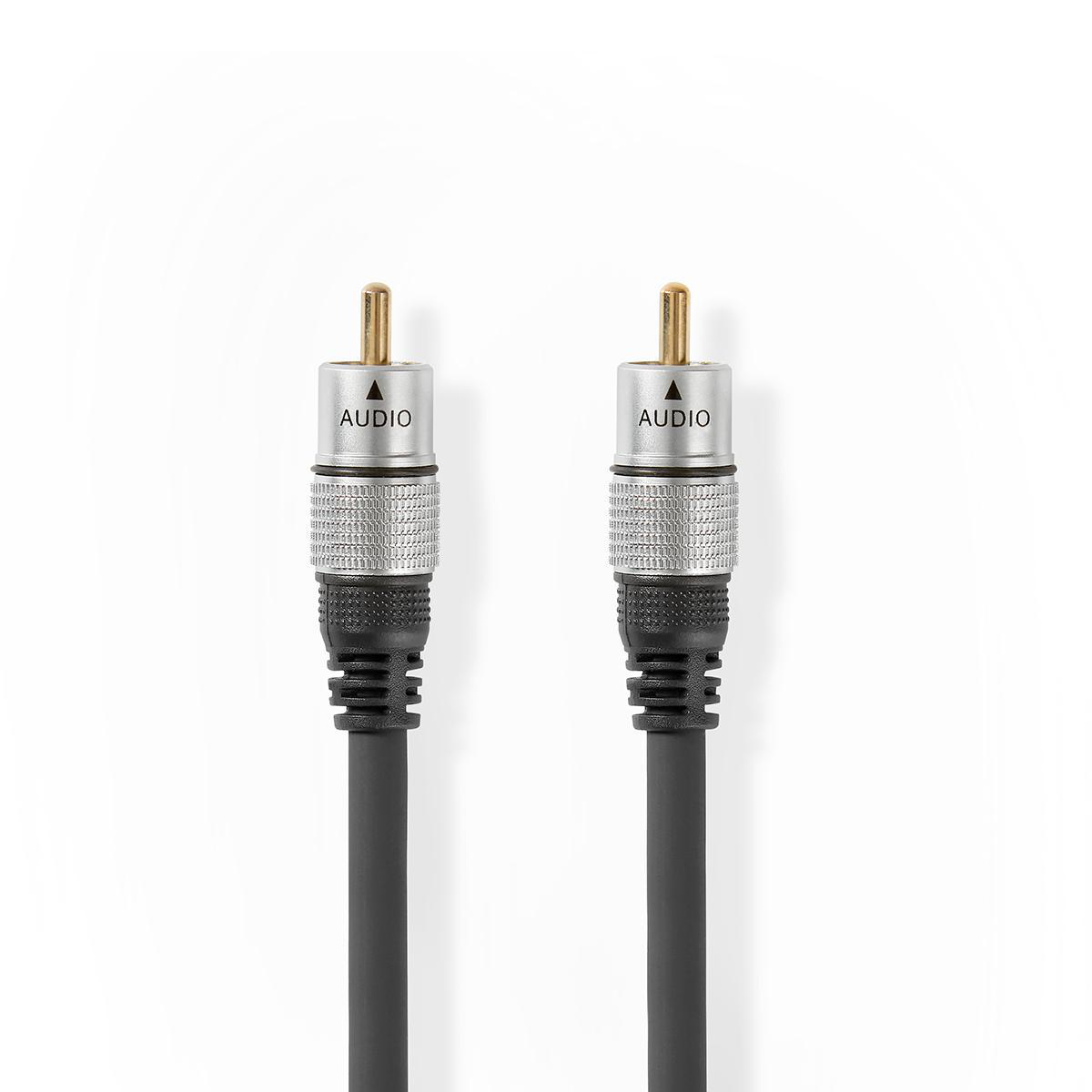 Cablu audio digital COAXIAL RCA tata - RCA tata Nedis 2.5m antracit