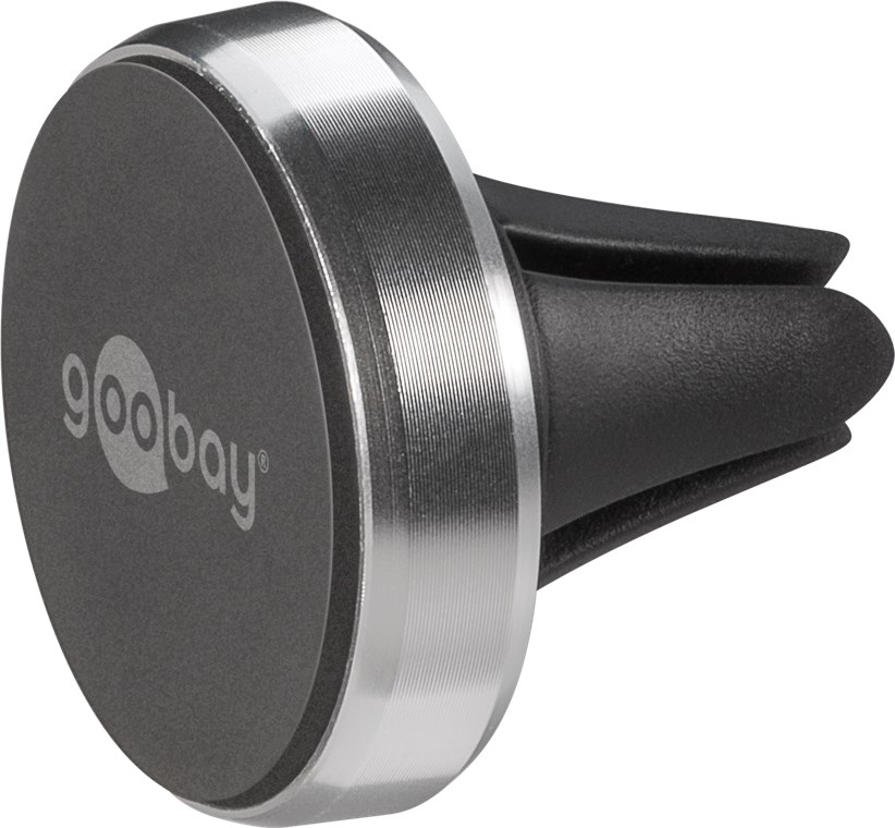 Suport MAGNETIC METAL SLIM DESIGN 35mm pentru telefon la ventilatia auto argintiu Goobay
