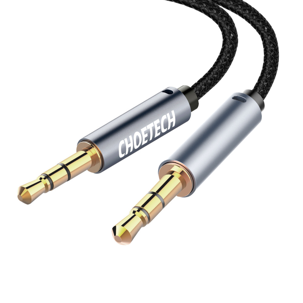 Cablu audio jack stereo Choetech AUX002 3.5mm tata - 3.5mm tata 1.2m negru