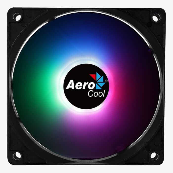 Ventilator Aerocool Frost12 120x120x25mm iluminare RGB 8 LED-uri rulmenti Sleeve Bearing 1000 RPM