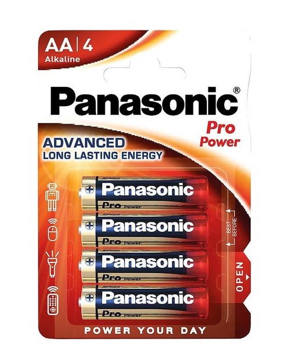 Panasonic baterii alcaline AA (LR6) Pro Power 4buc LR6PPG/4BP