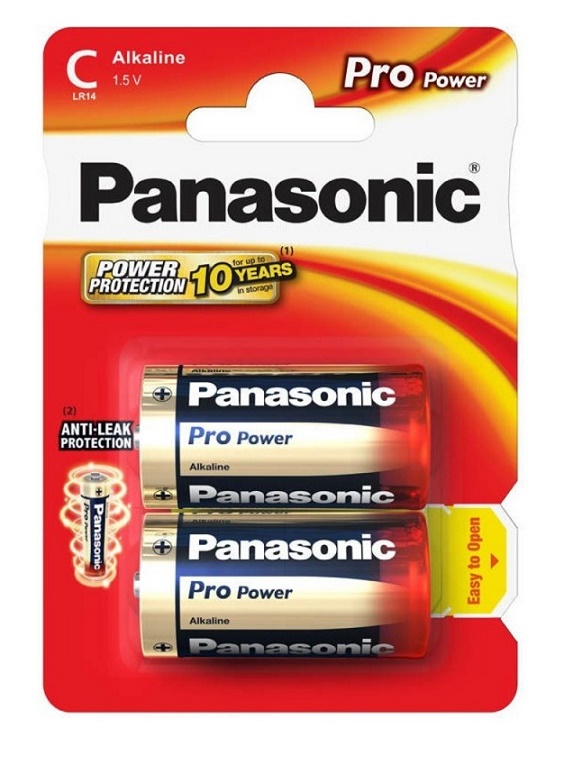 Panasonic baterii alcaline C (LR14) Pro Power 2buc LR14PPG/2BP