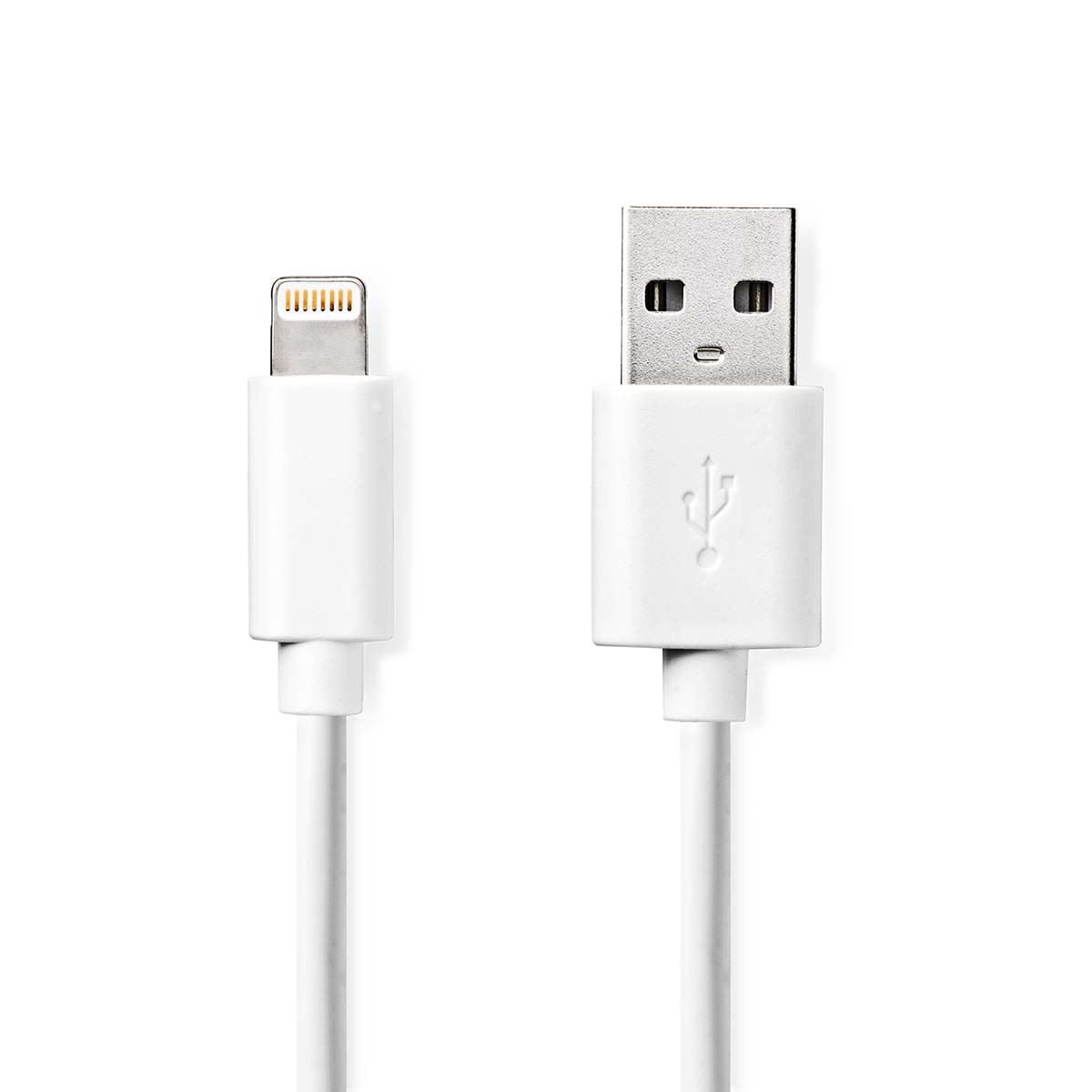 Cablu incarcator/date Apple Lightning 8-Pini – USB-A tata 1m 2.4A alb Nedis