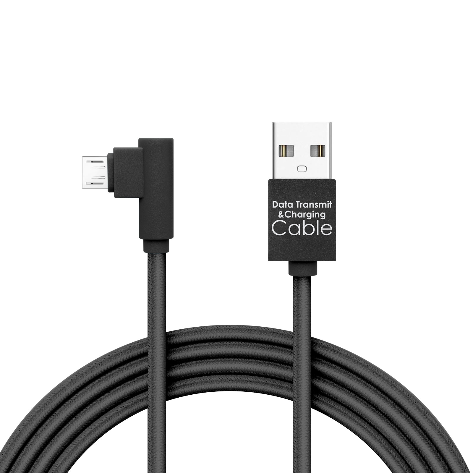 Cablu de date Micro USB 2m 2A Gamer executie 90° negru Delight 55444M-BK