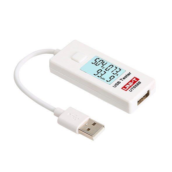 Tester USB UNI-T UT658B monitorizeaza starea de incarcare a dispozitivelor alimentate prin USB