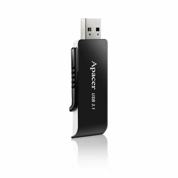 Memorie flash USB 3.2 64GB negru/alb Apacer AH350B AP64GAH350B-1