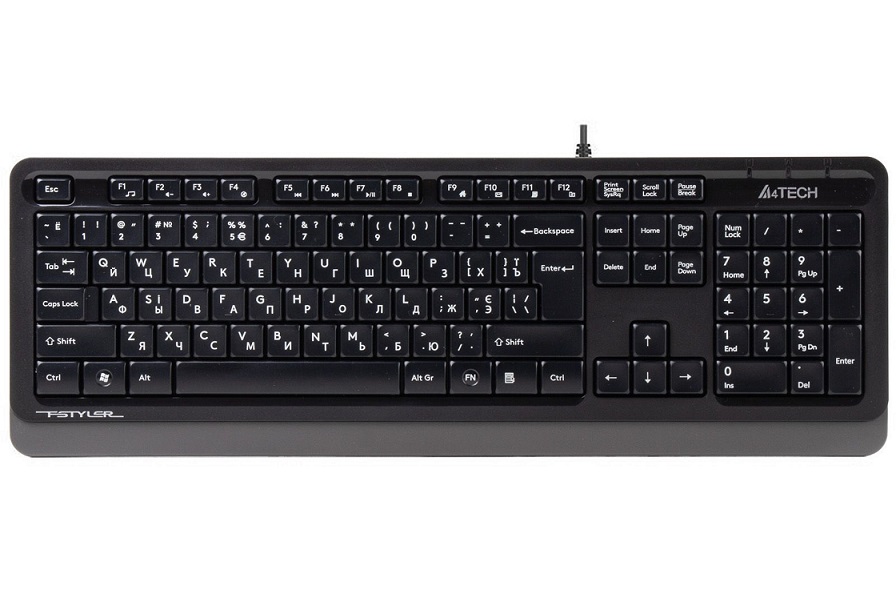 Tastatura cu fir USB 104 taste gri A4Tech FK10