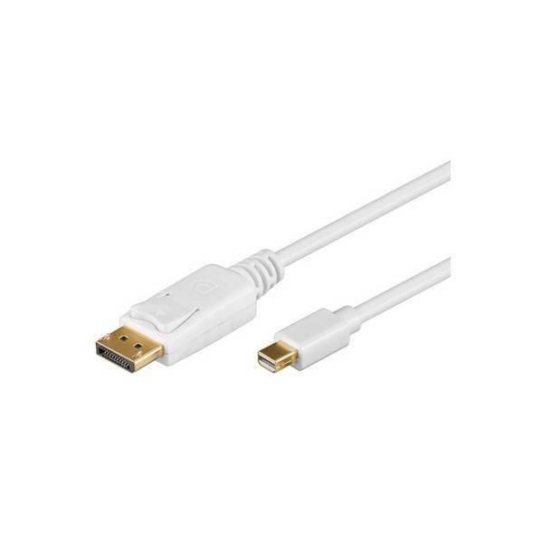 Cablu mini DisplayPort la DisplayPort v1.2 2m alb Goobay