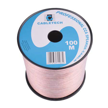 Cablu difuzor CCA 2×0.50mm transparent 1m Cabletech