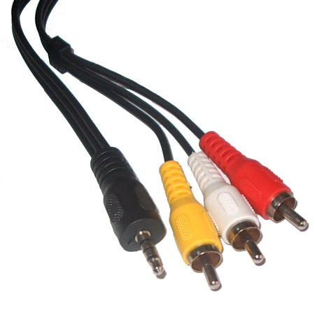 Cablu Jack 3.5 mm 4 canale A/V/Masa la 3x RCA 3m
