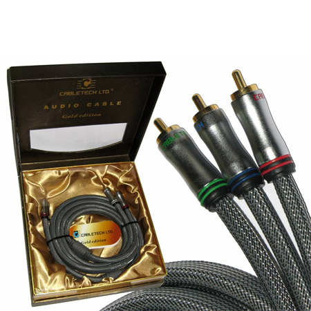 Cablu 3x RCA 1.8m Gold Edition Cabletech
