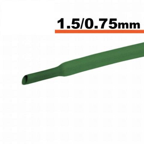 Tub termocontractibil verde 1.5mm/ 0.75mm 0.5m