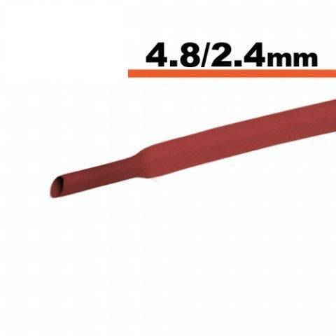 Tub termocontractibil rosu 4.8mm/ 2.4mm 0.5m
