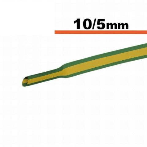 Tub termocontractibil galben-verde 10mm/ 5mm 0.5m