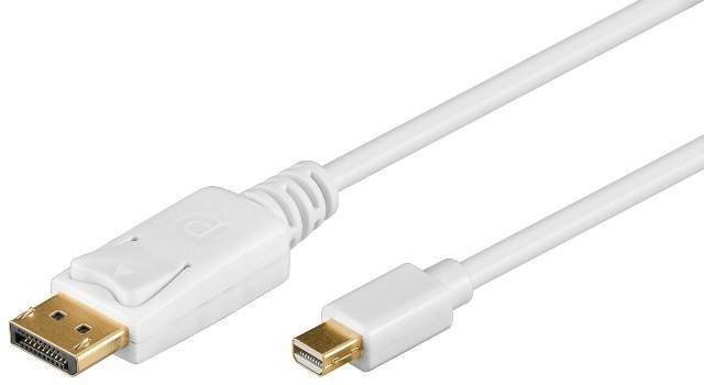 Cablu mini DisplayPort mDP tata la DP tata alb 1m Goobay